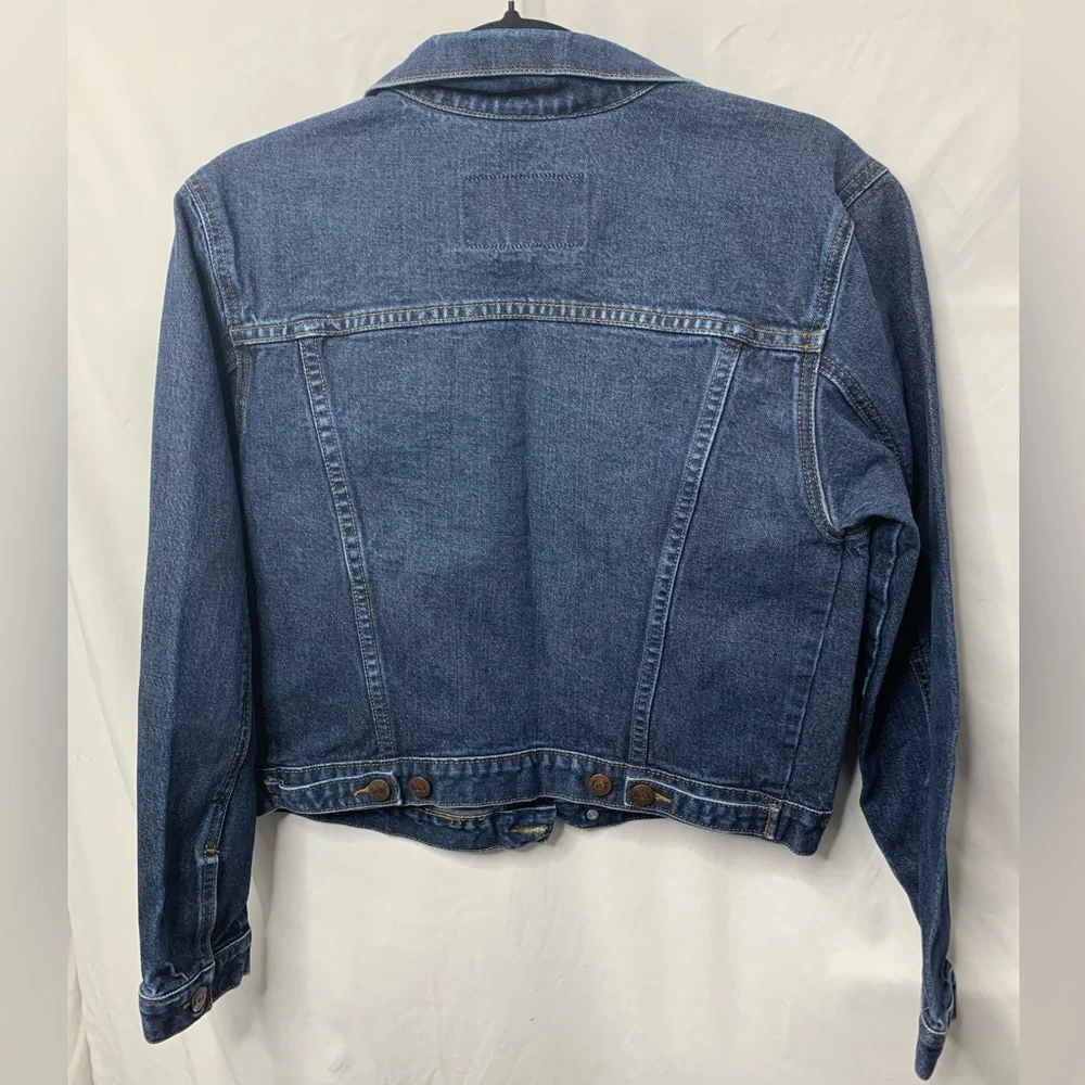 Vintage I.e.i. Dark Wash Denim Jean Jacket Size Large - Picture 7 of 12